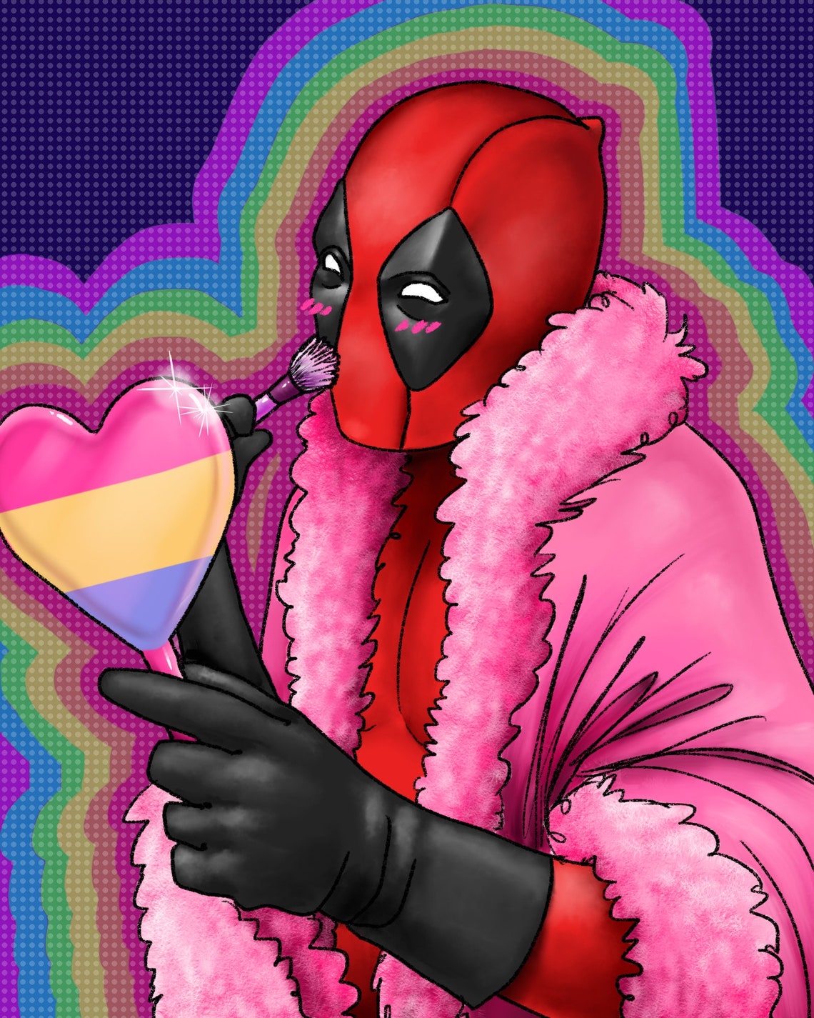 Subtle Deadpool Pretty Deadpool - Marvel Inspired Print - Etsy