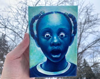 Portrait from “Us” — 4x6 Acrylic Painting