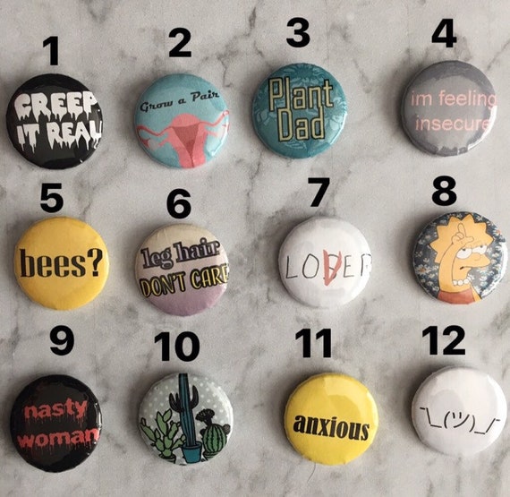 1 Inch Tumblr Aesthetic Pins 