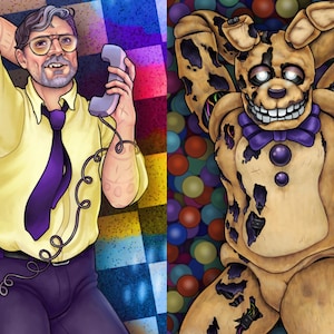 Spring Trap/Purple Guy Body Pillow — Made to Order Dakimakura image 9