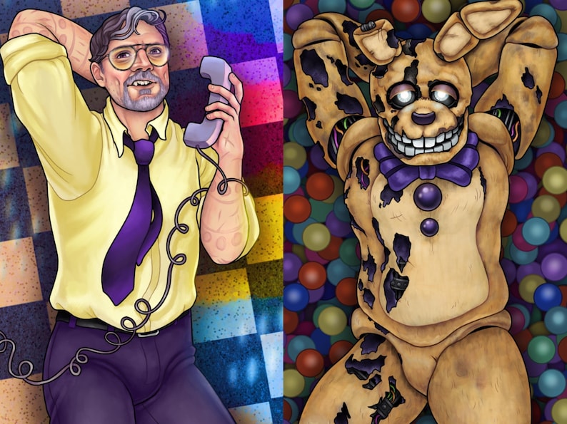 Spring Trap/Purple Guy Body Pillow — Made to Order Dakimakura image 9