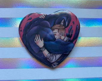 Symbrock 2inch Heart Shaped Pinback Button