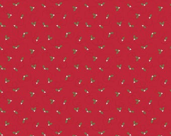 C16554-RED More Christmas Wishes Holly Red | Quilting Cotton Fabric | Riley Blake Designs