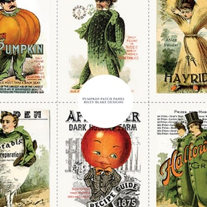 Vintage Halloween Quilt Panel: Costume Makers Ball Fabric, Riley Blake PD14572