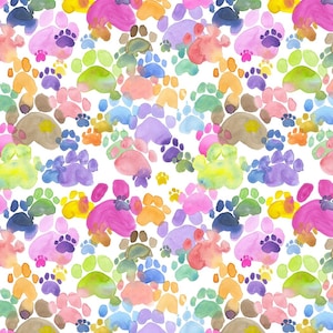 Dear Stella White Talk to the Paw, cotton fabric, quilting