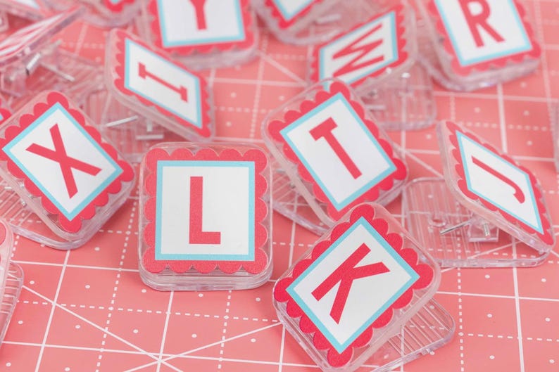 Pink Alphaclippies by It’s Sew Emma, 36 Alphabet and Number Clips for ...