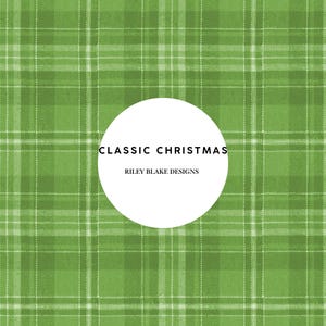 Riley Blake Designs Classic Christmas Plaid Green Fabric - Holiday Quilt Sewing