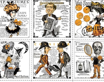 Halloween Quilt Panel: Riley Blake Costume Makers Ball Fabric,  Fall sewing