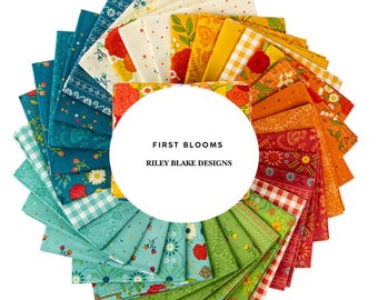 First Blooms Fat Quarter Bundle by Riley Blake Designs 31 Piece Quilting Cotton Fabric Gift for Her Sewing Craft