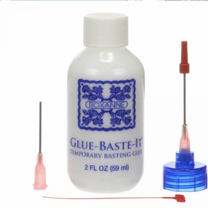 Roxanne Glue Baste it 2oz, Temporary glue, Applique glue, Water-soluble glue, craft glue, sewing temporary glue