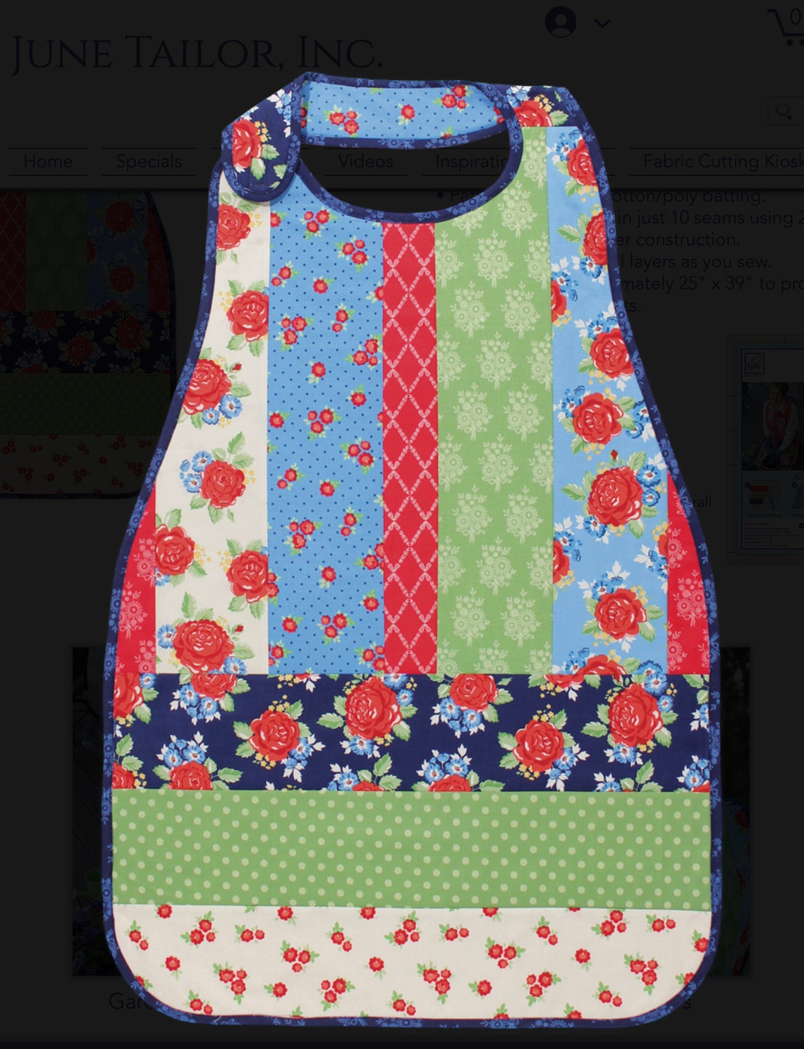 Quilt As You Go Coverall June Tailor Quilt kits Adult bib Etsy