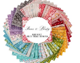 Piece & Plenty Fat Quarter Bundle | Lori Holt Bee in My Bonnet | Riley Blake | 48 FQs Quilting Cotton | Gift for Quilters