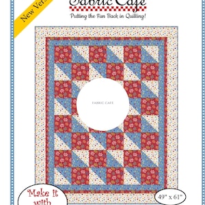 Boxes & Bows Quilt Pattern, 49&quot;x61&quot; Finished, Easy 3-Yard Quilt, Beginner Friendly, Gift for Quilters, Sewing Pattern, Holiday Gift