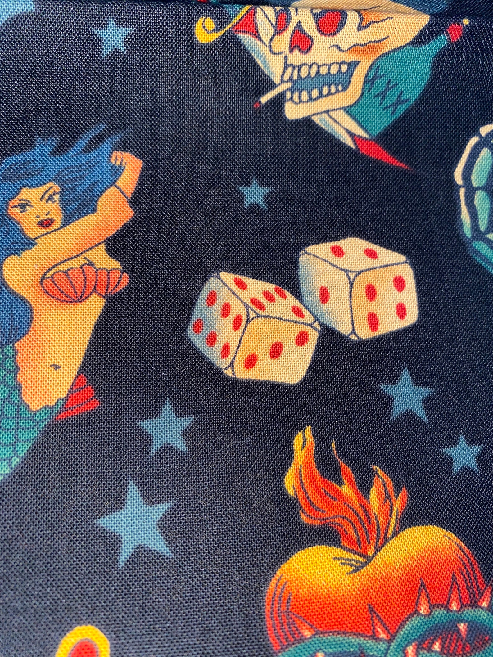 Alexander Henry Fabric Tattoo in Black 6236BR Tattoo | Etsy