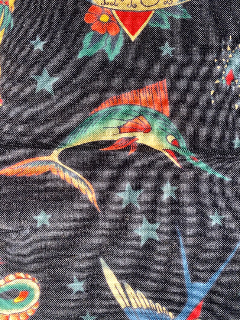 Alexander Henry Fabric Tattoo in Black 6236BR Tattoo | Etsy