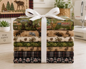 Pine Grove  GreenFat Quarter Bundle | Riley Blake Designs | Rustic Cabin Fabric
