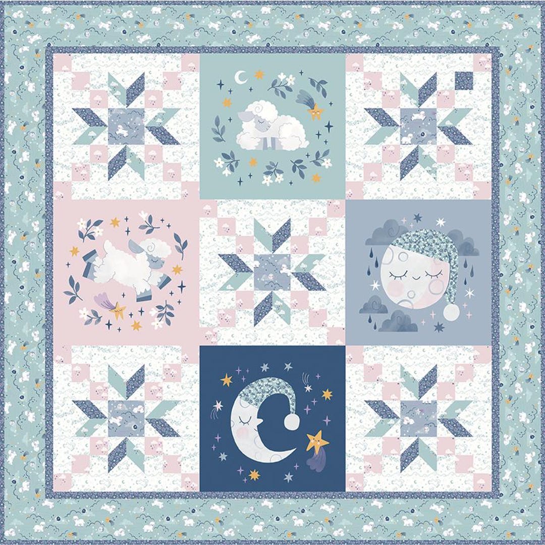 Twinkle Little Star Quilt Panel Kit Riley Blake Nursery Baby Gift 
