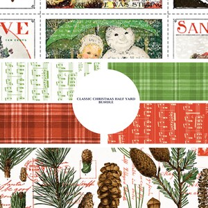 Classic Christmas Fabric Bundle: Riley Blake Designs, Holiday Quilt Sewing