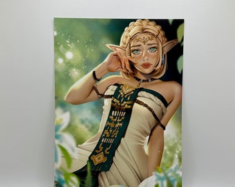 Princess Zelda, Tears of the Kingdom, Art Print, hailiiz