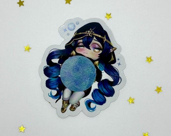 Layla, Genshin Impact, Chibi, Pixie Dust Sticker, hailiiz