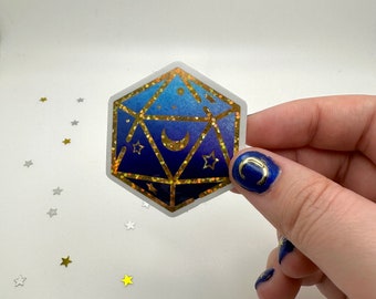 Celestial D20 Sticker, Dice, hailiiz