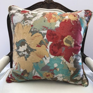 Modern Floral Glam Pillow Cover
