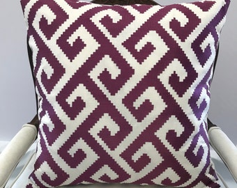 Ultra Modern Geometric Purple Pillow Cover