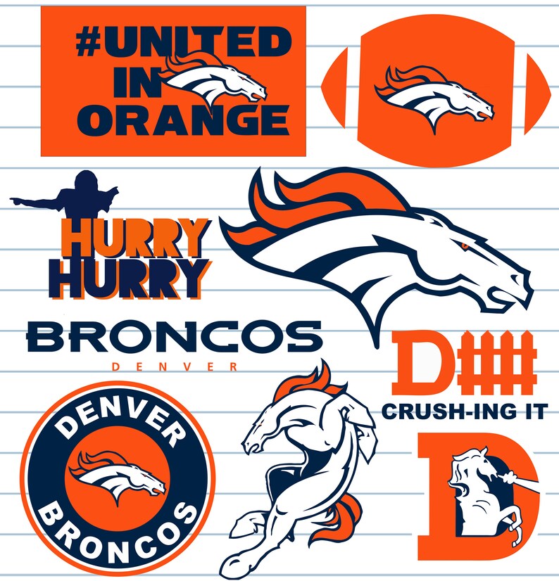 Denver Broncos SVG files Silhouette files CriCut Vector | Etsy