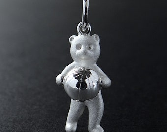 Ciondolo orsacchiotto in argento sterling