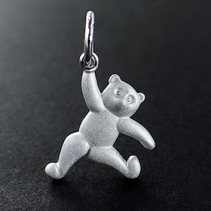 Sterling Silver Dancing Teddy Bear Charm | Teddy Charm | Bear Charm | Silver Bear Charm | Bear | David Jonns