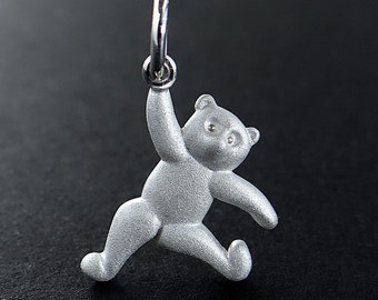 Ciondolo orsetto danzante in argento sterling