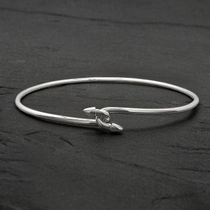 Sterling Silver Bullet Bangle | David Jonns