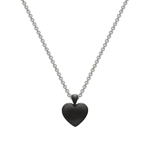 Sterling Silver Dusted Pebble Heart Pendant | David Jonns