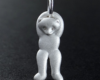 Ciondolo orsetto oscillante in argento sterling