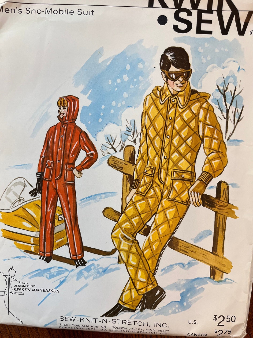 Kwik Sew 321, Uncut, Sno-mobile Suit, Adult Snowsuit, Winter Gear ...