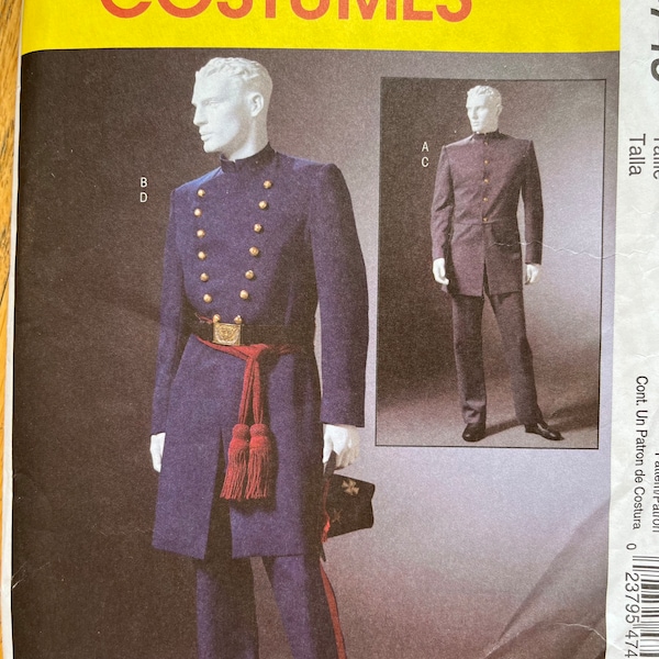 McCalls 4745, Uncut, Civil War Uniforms, Reenactment Costume, Historical Costume, Size XL, XXL, XXXL, Bust 46, 48, 50, 52, 54, 56