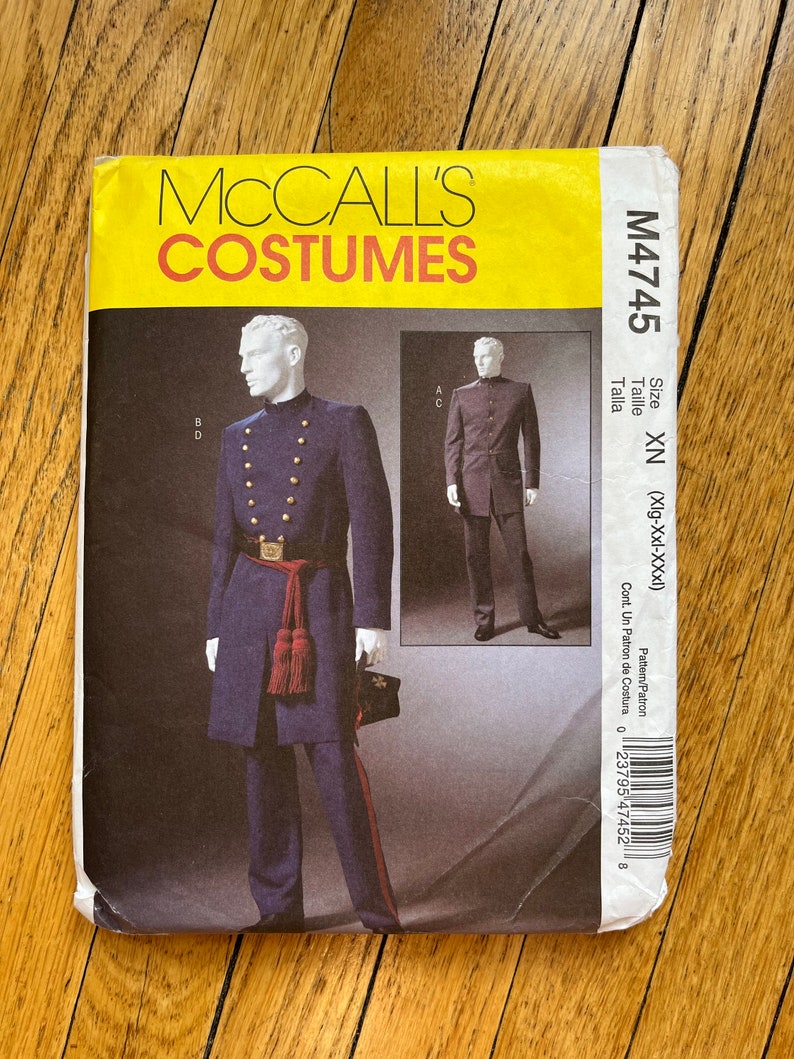 Mccalls 4745, Uncut, Civil War Uniforms, Reenactment Costume