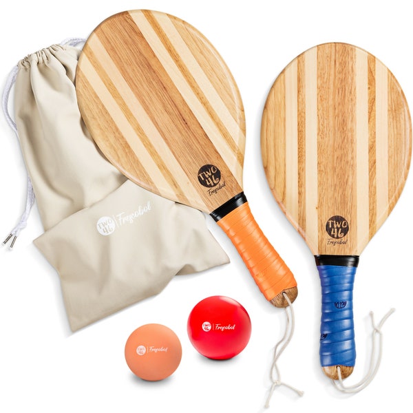 Premium Frescobol Beach Bat Set São Paulo | Handcrafted beach rackets made of wood, ball choice, customized bag | Matkot, paddle ball