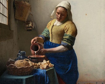 The Milkmaid (Vermeer) -  PDF cross stitch pattern