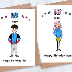 Cartoon Portrait 18th Birthday Card