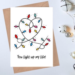 Romantic Holiday Card You light up my life image 5