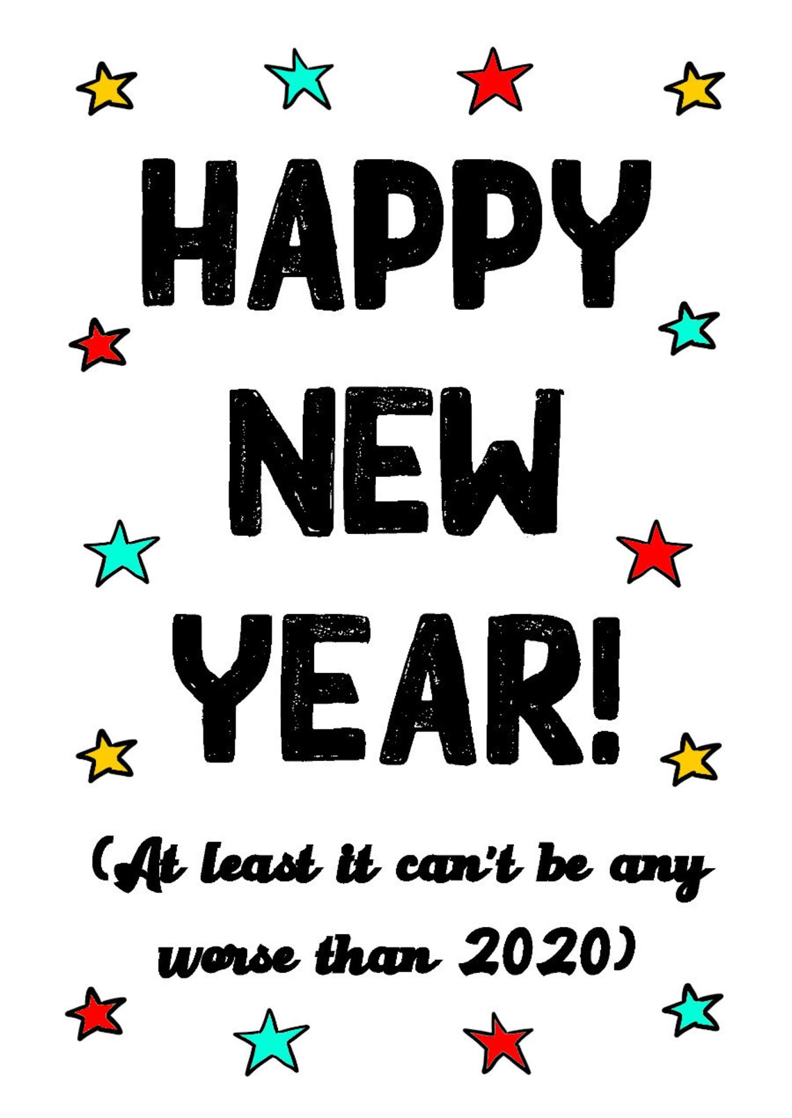 Happy New Year Card 2021 New Years Card | Etsy