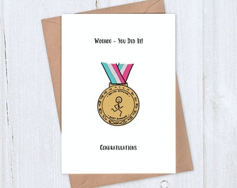 Congratulations Card for Runner - Well done race or marathon card