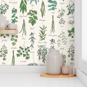 Herb Garden Fabric Wallpaper and Home Decor  Spoonflower