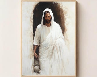 Resurrection of Jesus Digital Wall Art - Christian Printable | Faith-Based Religious Home Decor | Instant Download Spiritual Art