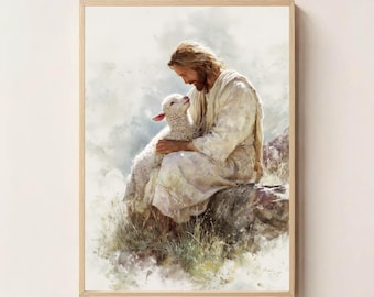 Good Shepherd Jesus Art: Christian Home Decor (Digital Download)