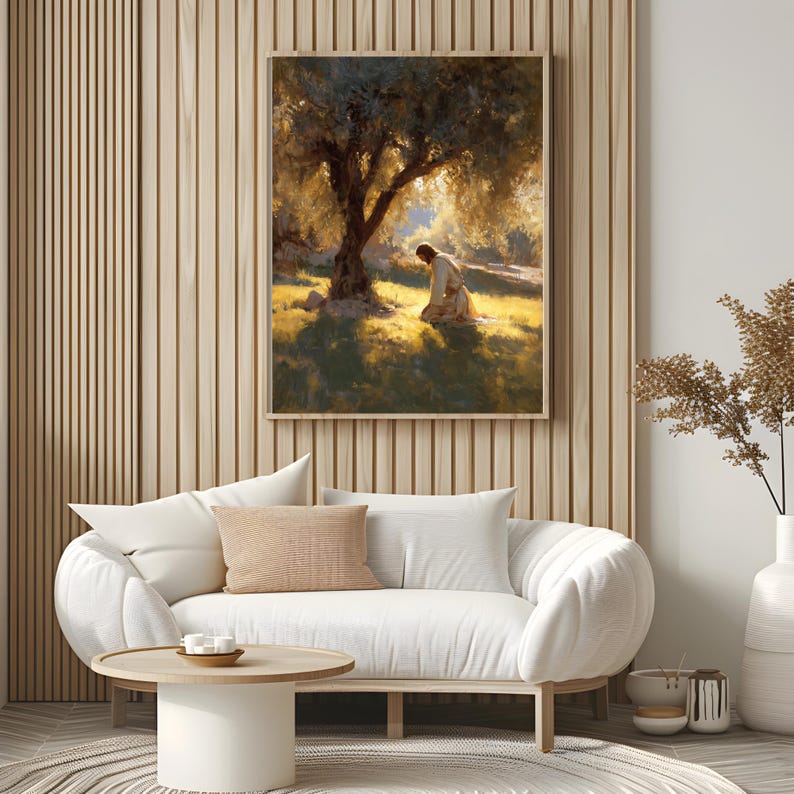 In the Garden of Gethsemane – Jesus Praying Under the Olive Tree ...