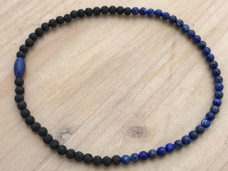 Men's WrapAround Bracelet Lapis Lazuli Bracelet Lava Etsy