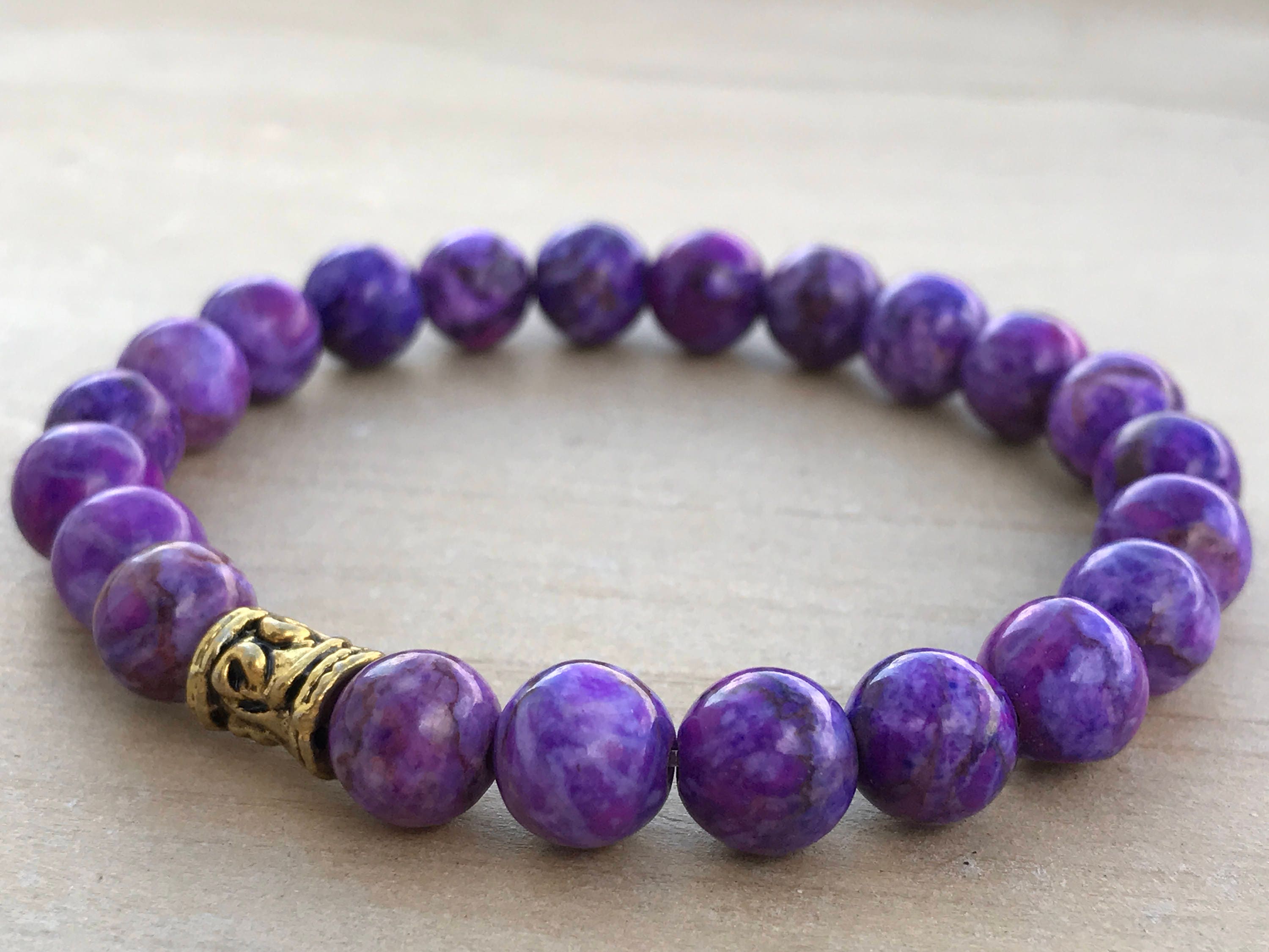 Sugilite Bracelet Unisex bracelet Spiritual bracelet Yoga Etsy