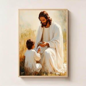 Held by Jesus Digital Wall Art - Christian Printable | Faith-Based Religious Home Decor | Instant Download Spiritual Art